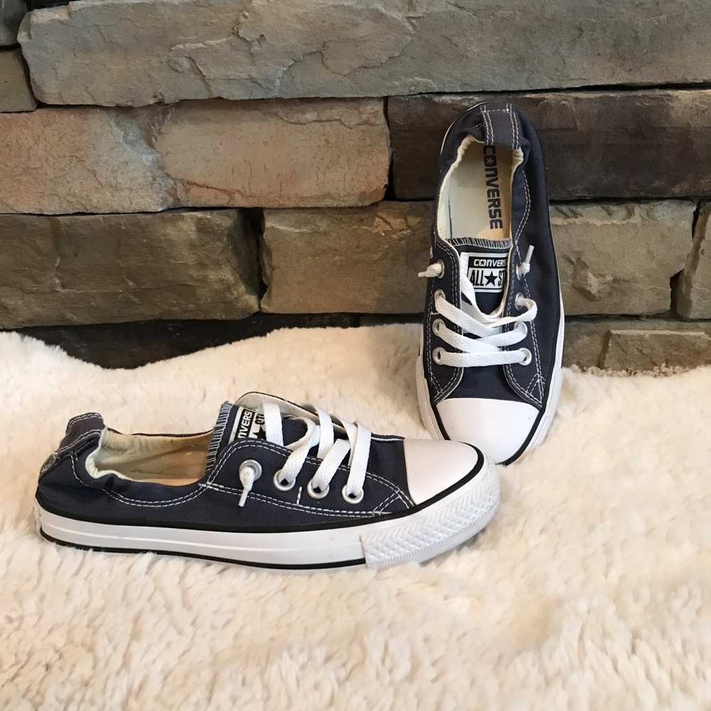 Converse Shoreline Navy Blue Slip On Sneakers